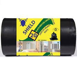 Shield Extra Heavy Duty Black Refuse Sacks 20pk